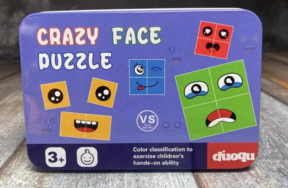 AVIDERS™ Wooden Expression Matching Magic Cube Game Fun & Educational Face-Changing Puzzle Toy for Kids & Adults, Perfect for Family Game Night