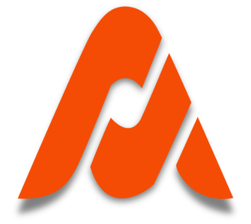a logo with a black background