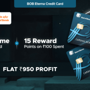BOB Eterna Credit Card - travel & lounge benefits, low forex markup!