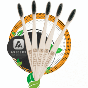 AVIDERS™ Organic Bamboo Toothbrush- (Pack of 12) Wholesale Only