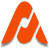 a logo with a black background