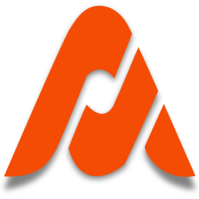 a logo with a black background